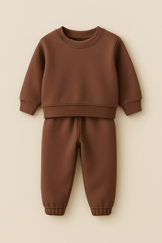 Purely Mini Kids Oversized Sweatshirt and Joggers – Mocha