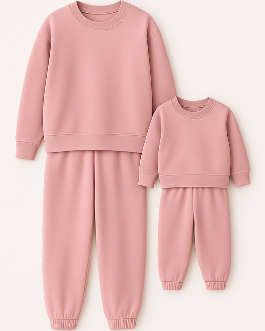 Purely Mini Adult Oversized Sweatshirt and Joggers – Dusty Pink