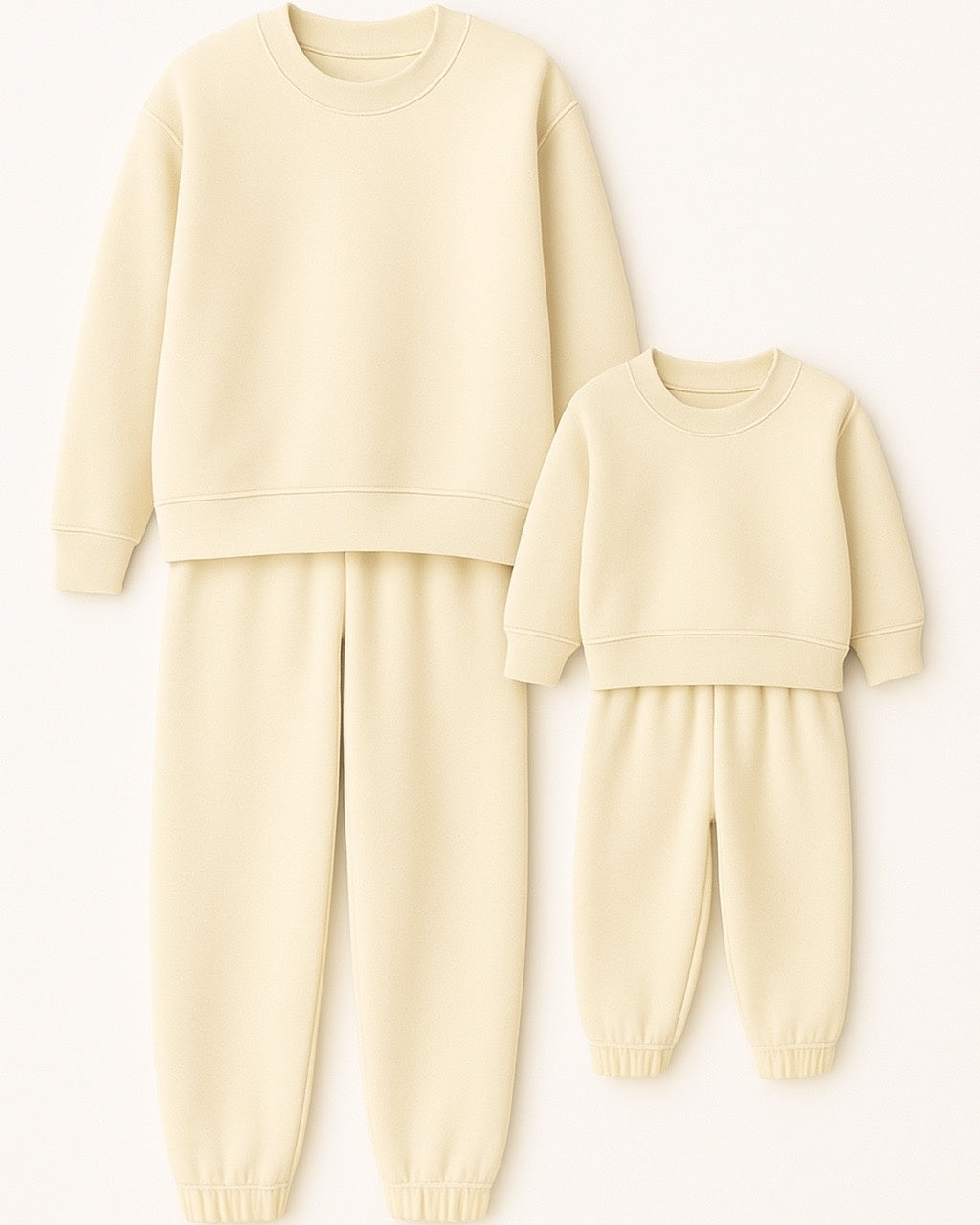 Purely Mini Adult Oversized Sweatshirt and Joggers – Beige
