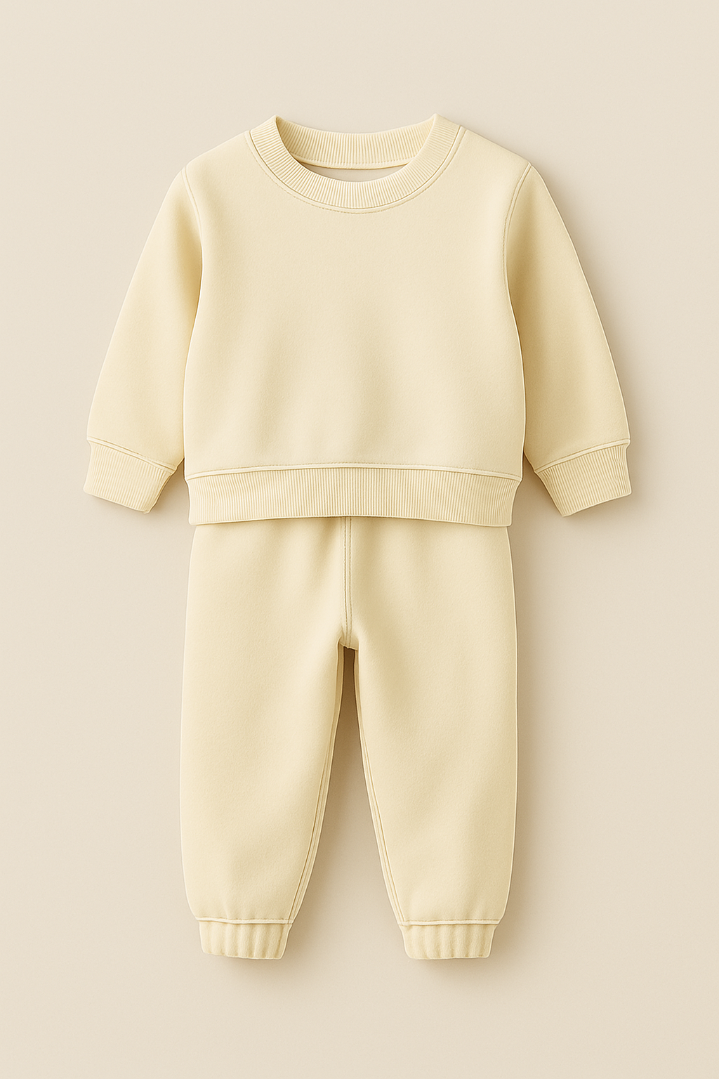 Purely Mini Kids Oversized Sweatshirt and Joggers – Beige