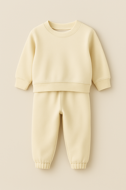 Purely Mini Kids Oversized Sweatshirt and Joggers – Beige