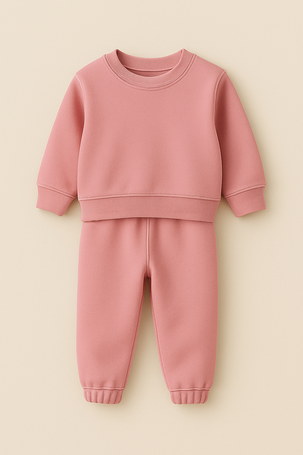 Purely Mini Kids Oversized Sweatshirt and Joggers – Dusty Pink